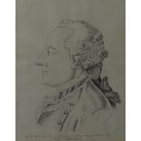 F Jackson (18th/19th Century, British)Portrait of the Rt Hon John, Earl of Buckinghamshire, pen