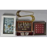 Collection of Livery, other Badges and Militaria including a cased set of eight large and eight