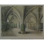 Henry Ninham (1793-1874, British), "Cellar under the Bishop's Palace, Norwich", hand coloured