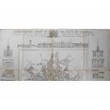 CHARLES MUSKETT (PUB): ILLUSTRATED PLAN OF THE CITY OF NORWICH DESIGNED AND ENGRAVED IN 1849