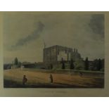 After Robert Ladbrooke (1770-1842, British), engraved by E Bell, "Norwich Castle", coloured aquatint