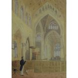 William Taylor of Lynn (18th century, British)"Interior of S Lynn Church" watercolour, signed and