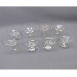 Collection of fourteen various 20th century sherry glasses; together with collection of seventeen