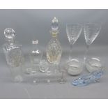 Mixed Lot: various glass wares to include oversize wines, Edwardian sherries, tumblers, finger