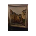 E G FOSTER, initialled, oil on board, Ouvers, France , 16 x 12 ; together with a pastel by the