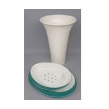 Mixed Lot: Carlton Ware salad strainer and accompanying dish, together with a large Beswick white