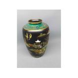 Carlton Ware baluster vase, decorated with an oriental design, 9 high