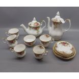 Quantity of Royal Albert Old Country Rose tea and coffee wares, to include coffee pot, tea pot, jug,