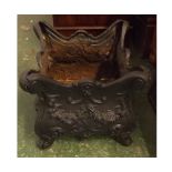 20th century cast iron planter of flared form