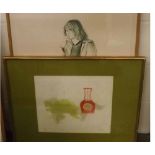 ANDRE BICAT, signed in pencil to margin, limited edition (7/75) coloured lithograph, still life, 11"