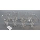 Set of eight 19th century clear glass custard cups