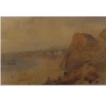 ATTRIBUTED TO H GASTINEAU, watercolour, Coastal bay, 9" x 14"