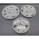 Graduated set of three Ridgways Homemaker plates, largest 10" diameter