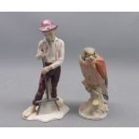 Royal Worcester figurine, The Kestrel, modelled by James Alder; together with a further Welsh