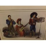 Mixed Lot: four various music related engravings, largest 27" long including frame (4)