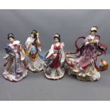 Mixed Lot: three Danbury Mint oriental figures by Lena Liu, The Irish Princess, The Plum Blossom