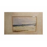 JOHN BLAIR, signed and dated 1915 lower left, watercolour, Coastal scene, 4 1/2" x 7"