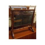 19th century mahogany framed swing dressing table mirror