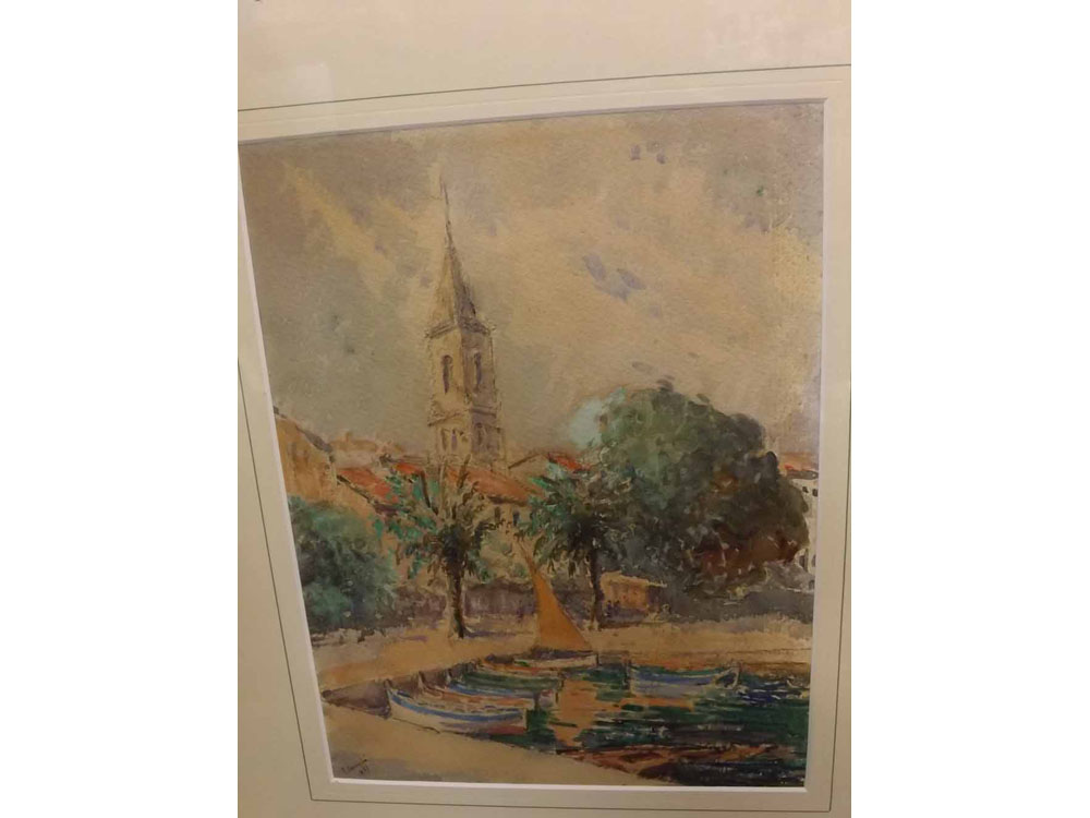 R ELRINGTON, SIGNED AND DATED 1927, LOWER LEFT, WATERCOLOUR, Boating Lake, 14" x 10"