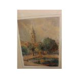 R ELRINGTON, SIGNED AND DATED 1927, LOWER LEFT, WATERCOLOUR, Boating Lake, 14" x 10"