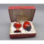 Boxed limited edition Royal Doulton Flamb egg and stand