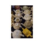 Mixed Lot: eleven various 19th and 20th century teapots, to include various Staffordshire,