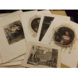 FOLDER: various 19th century music related black and white and coloured prints, assorted sizes