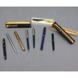 Mixed Lot: vintage pens to include Parker, Waterman and others