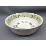 Wedgwood, designed by Eric Ravilious, circular bowl (cracked), 6 3/4" diameter