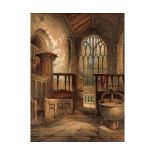 FREDERICK WILLIAM BOOTY, "The Chapel Haddon Hall", watercolour, signed lower right, 14" x 10"