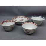 Mixed Lot: early 19th century floral decorated tea bowl and saucer, plus further floral decorated