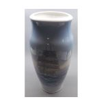Large Royal Copenhagen baluster vase, pattern no 2108/131 and further initialled OM to base, 16 1/2"
