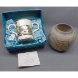 Mixed lot: comprising Coalport Ironbridge Gorge Museum Trust boxed tankard together with a further