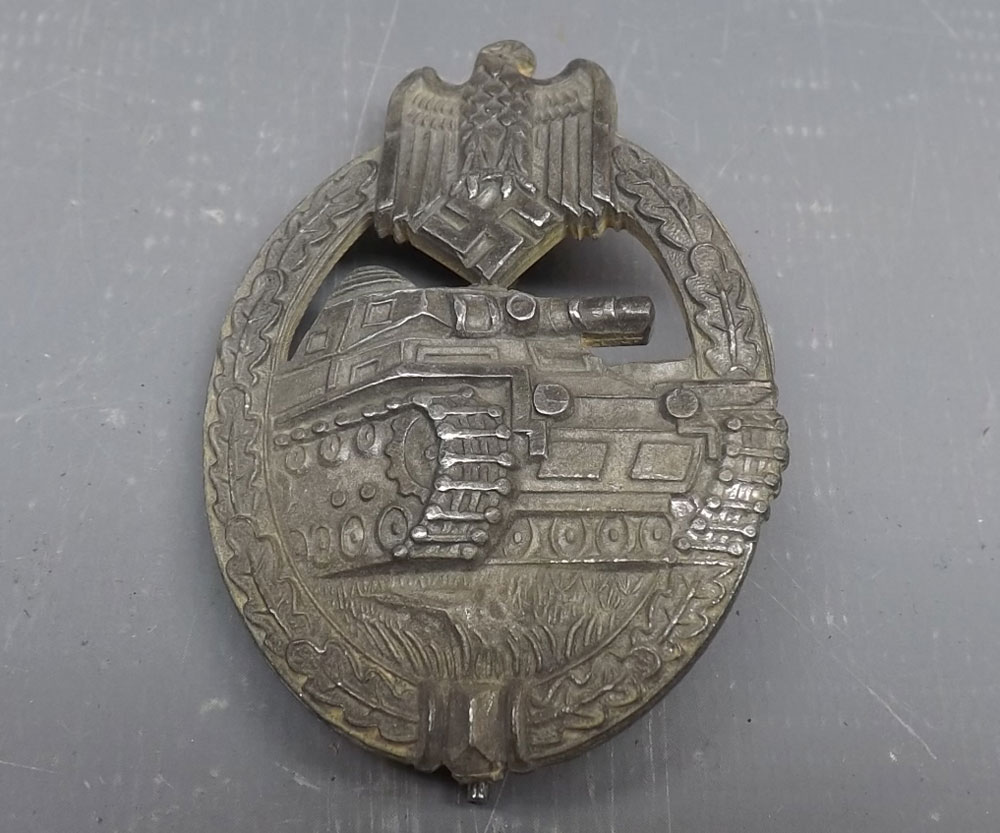 German World War II style Panzer assault badge