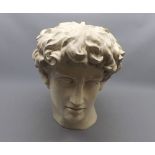 20th century composition bust (A/F), 13" high