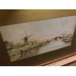 P EDWARDS, group of four gilt framed watercolour studies, Broadland scenes, largest 26" wide include