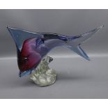 20th century Murano art glass model of a fish, 9 1/2" high