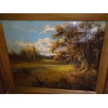 LANE, pair of late 19th century oil on canvas studies, Rural views, in heavy gilt foliate frames, 23