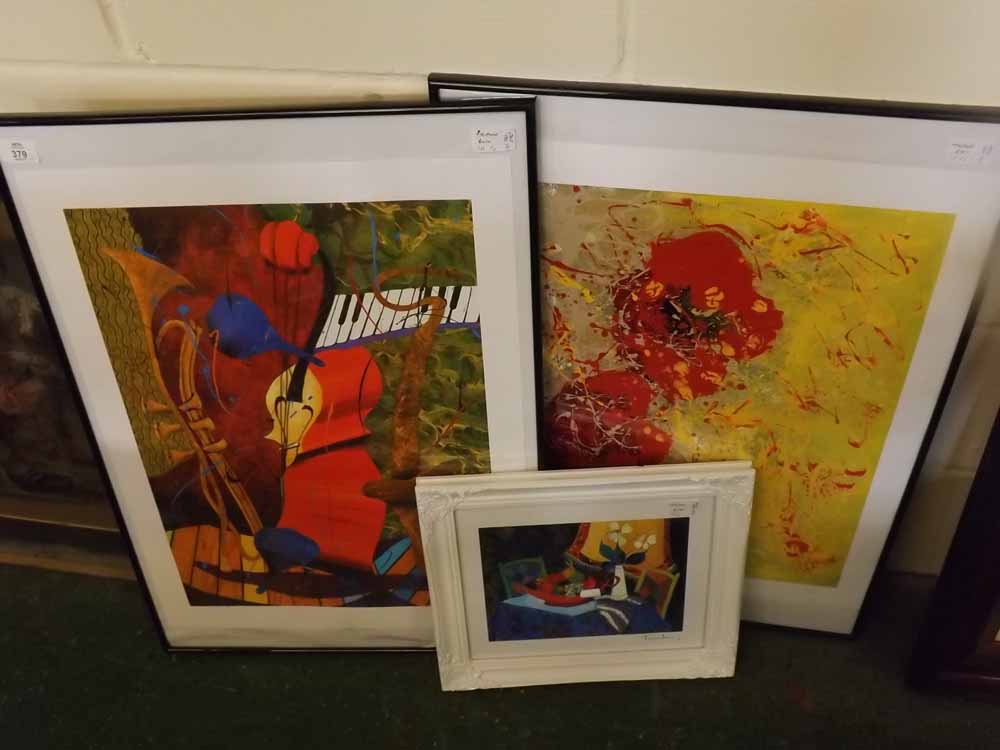 MIXED LOT: three Seriolithograph comprising, Marcus Glen - Instruments of Life circa 2013, signed;