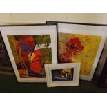 MIXED LOT: three Seriolithograph comprising, Marcus Glen - Instruments of Life circa 2013, signed;