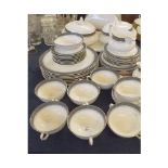 Good quantity Royal Doulton Sherbrooke table wares, to include covered vegetable dish, oval meat