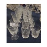 Mixed Lot: Edinburgh Crystal and other 20th century drinking glasses, to include wines, spirits,