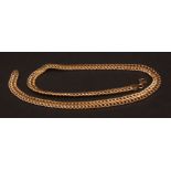 Modern 9ct gold S-link necklace, 40cm long, 9gms