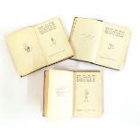 A A MILNE: 3 titles: WINNIE THE POOH, 1926 1st edition, original cloth gilt worn, inner joints