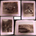 LATE 19TH CENTURY JAPANESE MEIJI PERIOD PHOTOGRAPH ALBUM CIRCA 1880-1890 CONTAINING FIFTY HAND