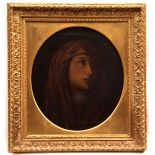 ITALIAN SCHOOL (18TH CENTURY) Penitent Magdalene oil on canvas 16 x 14 ins, oval