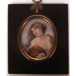 CONTINENTAL SCHOOL (19TH/20TH CENTURY) A Maiden portrait miniature 3 x 2 1/4 ins