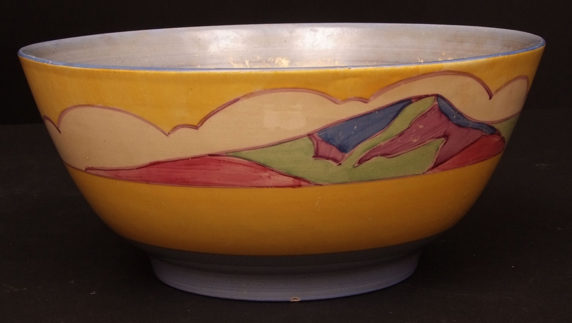 Clarice Cliff circular bowl "Gibraltar" pattern, (shoulder only), 8" diameter - Image 3 of 7