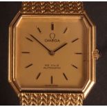 Late 20th century 18ct gold automatic wristwatch, Omega "De Ville" cal 663, 39172974, the Swiss