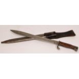 Germany, Model 1898/05 bayonet, second patent? A-G Duisburg together with a steel fitted scabbard